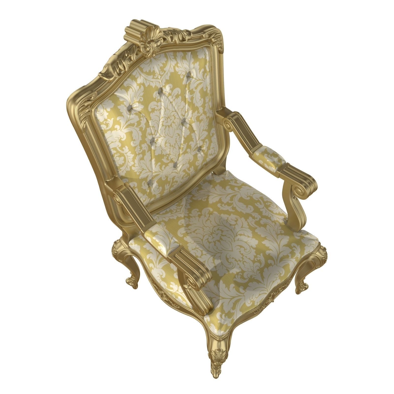 Best Luxury Arm Chair Classic 3D model_9