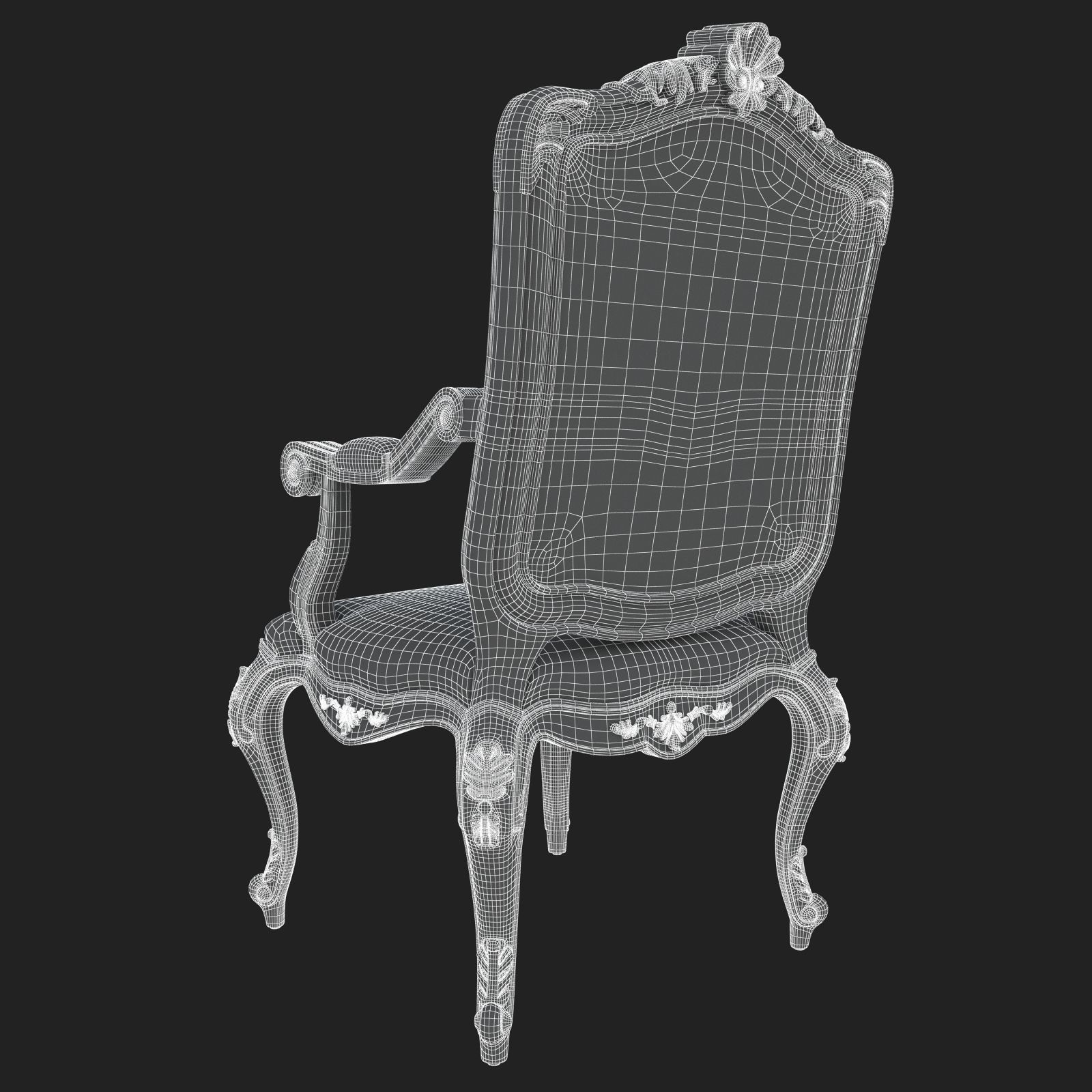 Best Luxury Arm Chair Classic 3D model_19