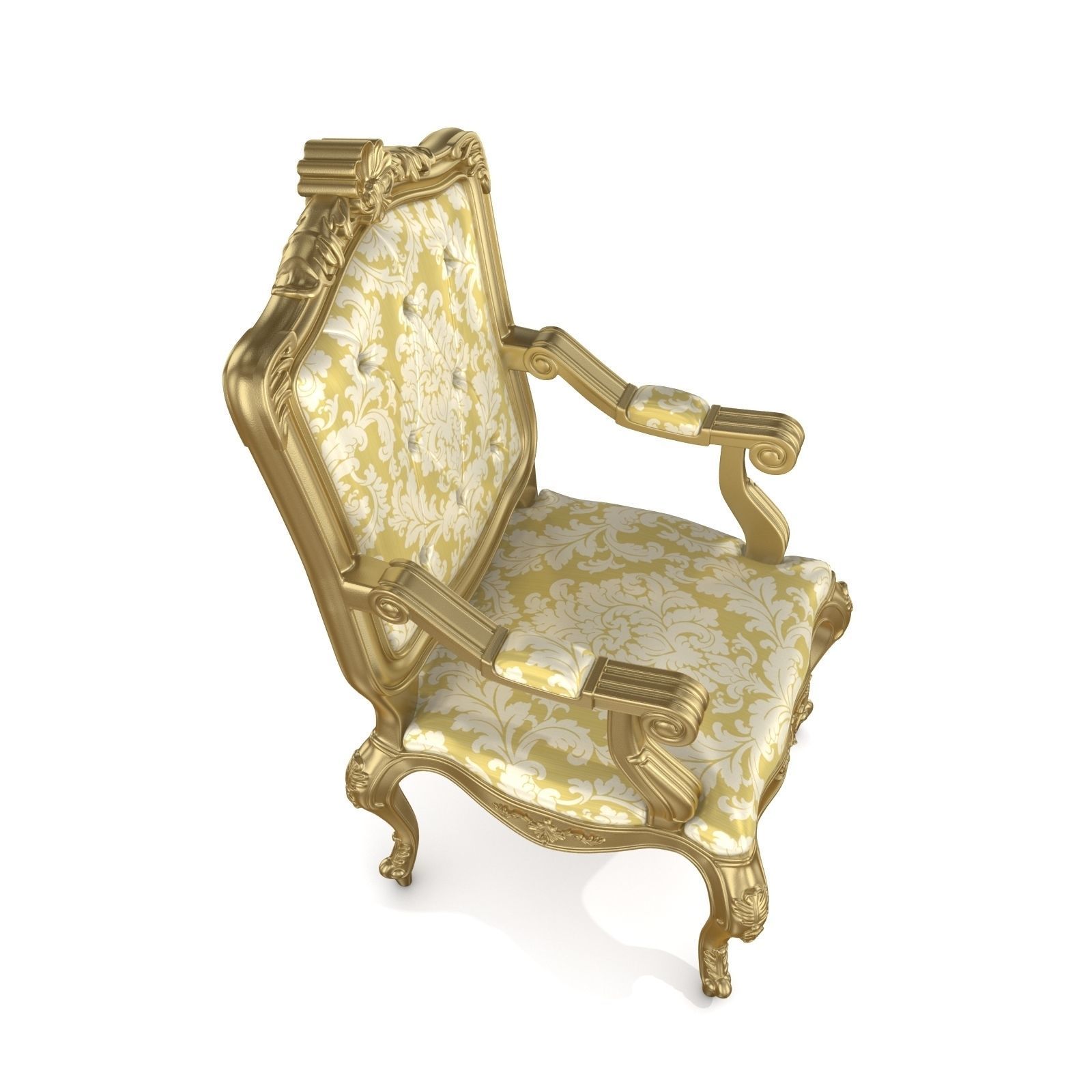 Best Luxury Arm Chair Classic 3D model_6