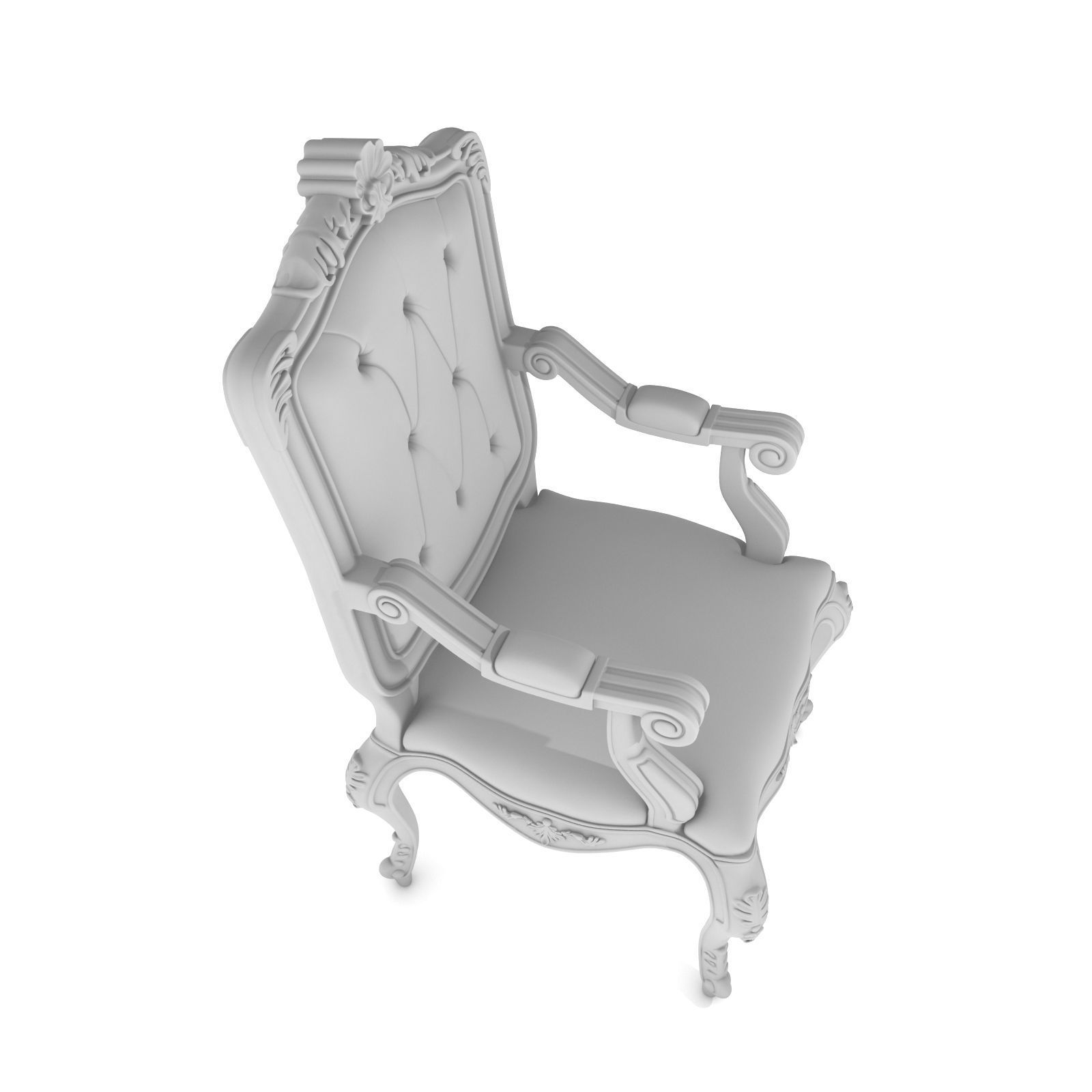Best Luxury Arm Chair Classic 3D model_13