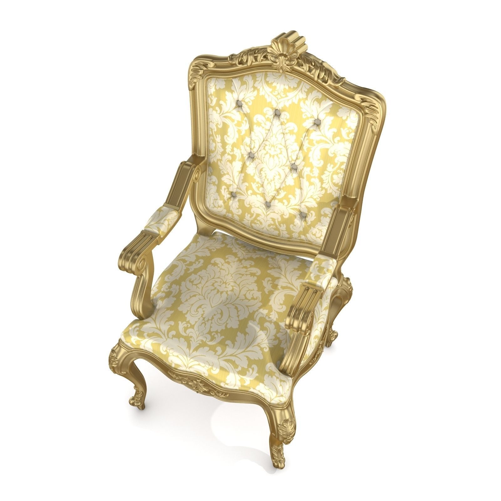 Best Luxury Arm Chair Classic 3D model_1