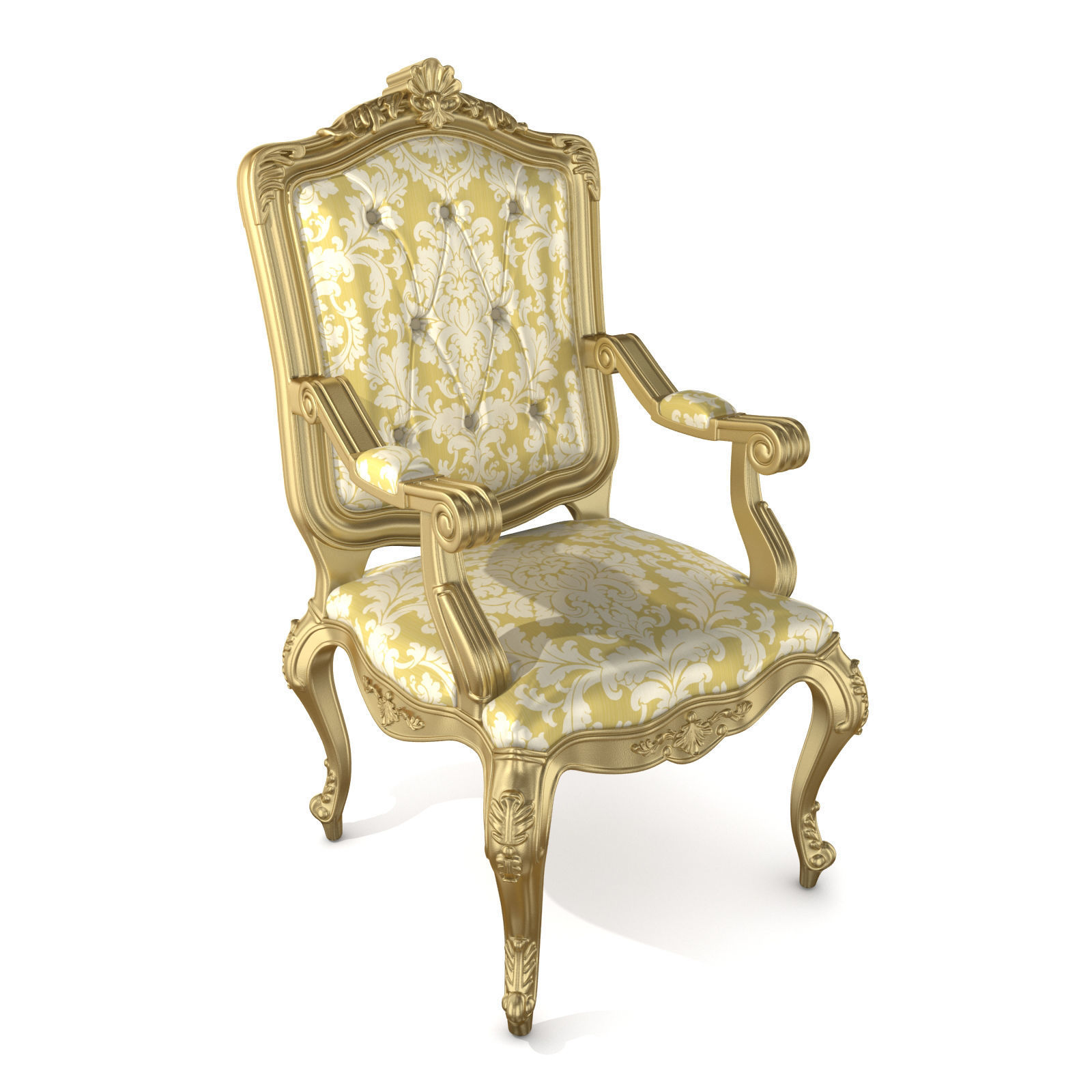 Best Luxury Arm Chair Classic 3D model_8