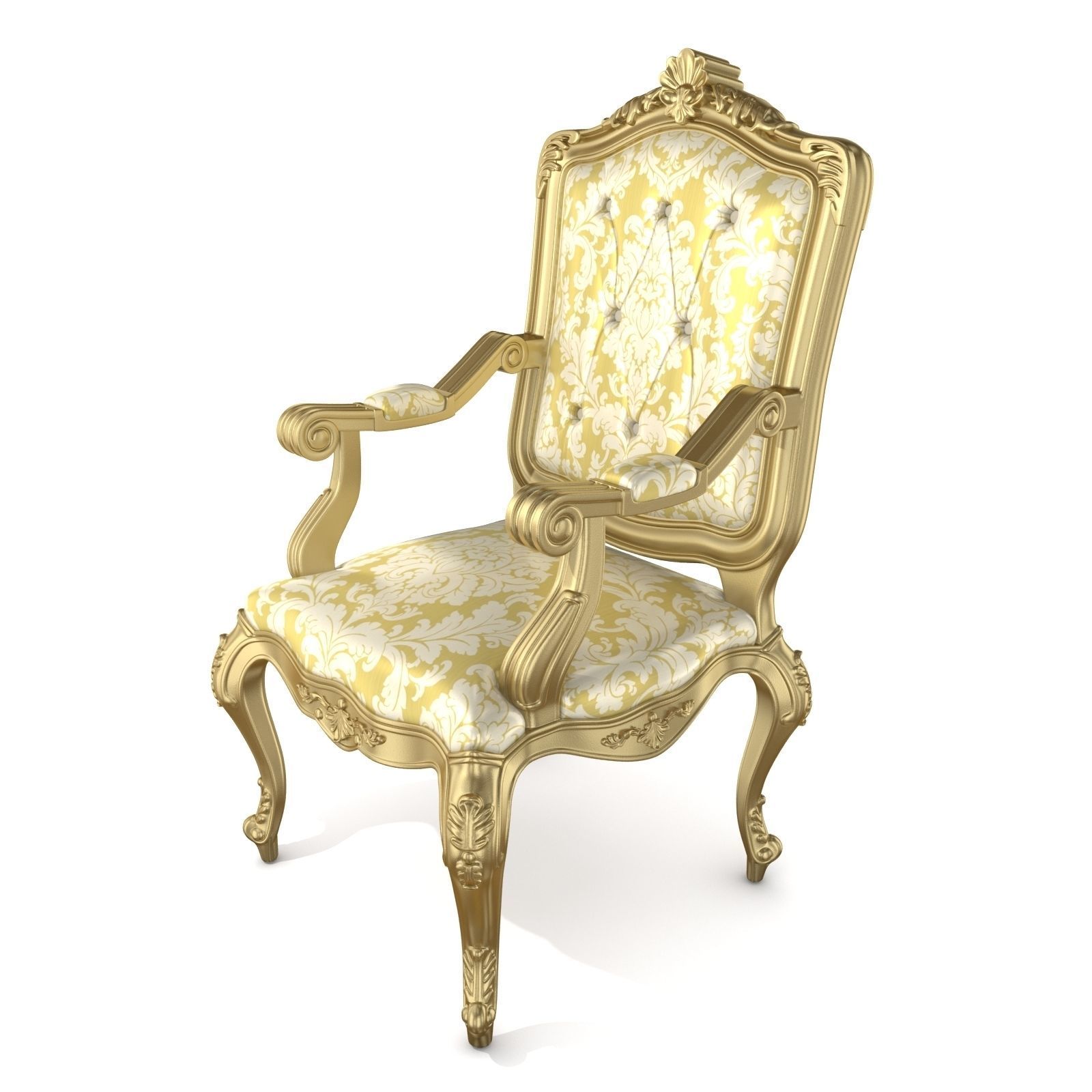 Best Luxury Arm Chair Classic 3D model_10