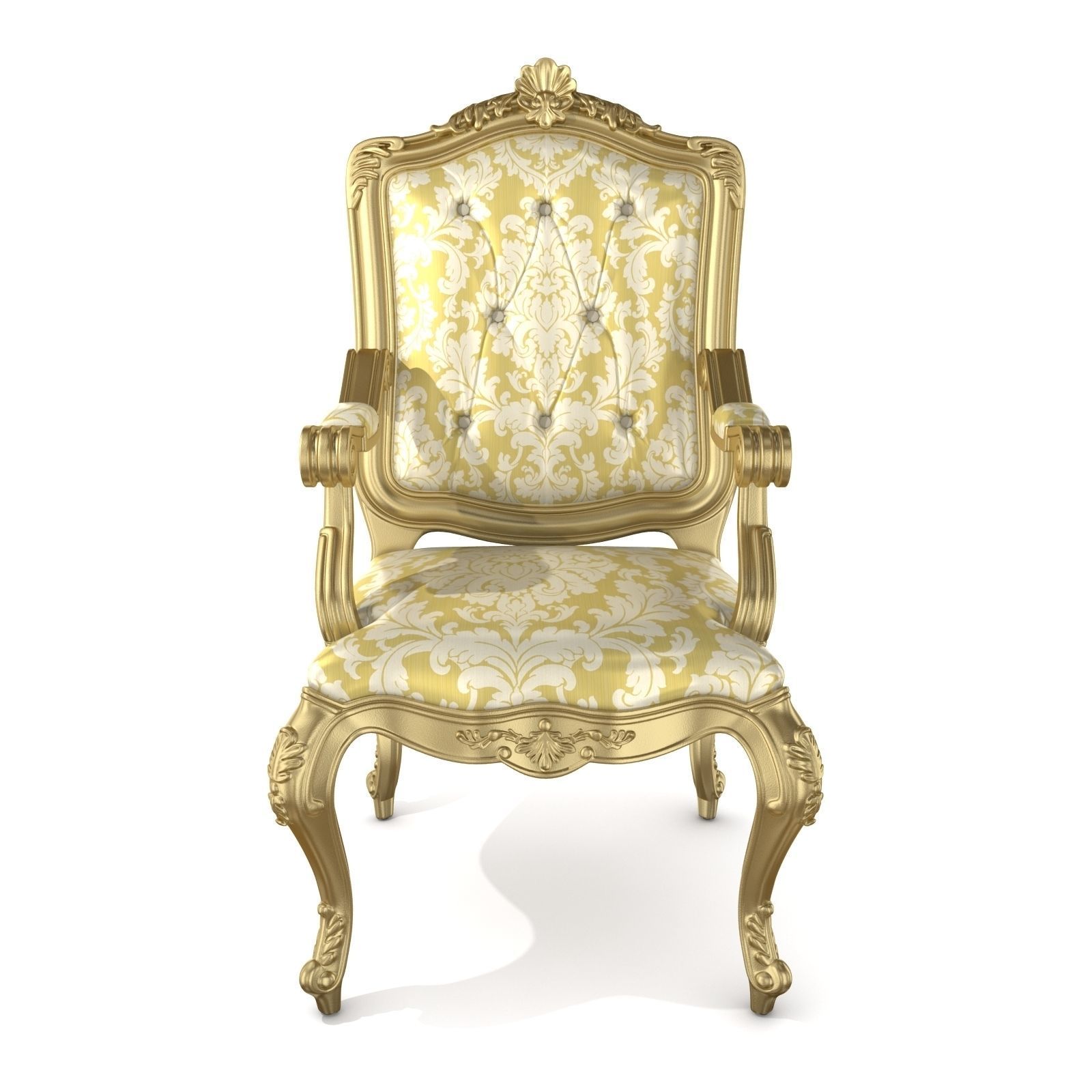 Best Luxury Arm Chair Classic 3D model_7
