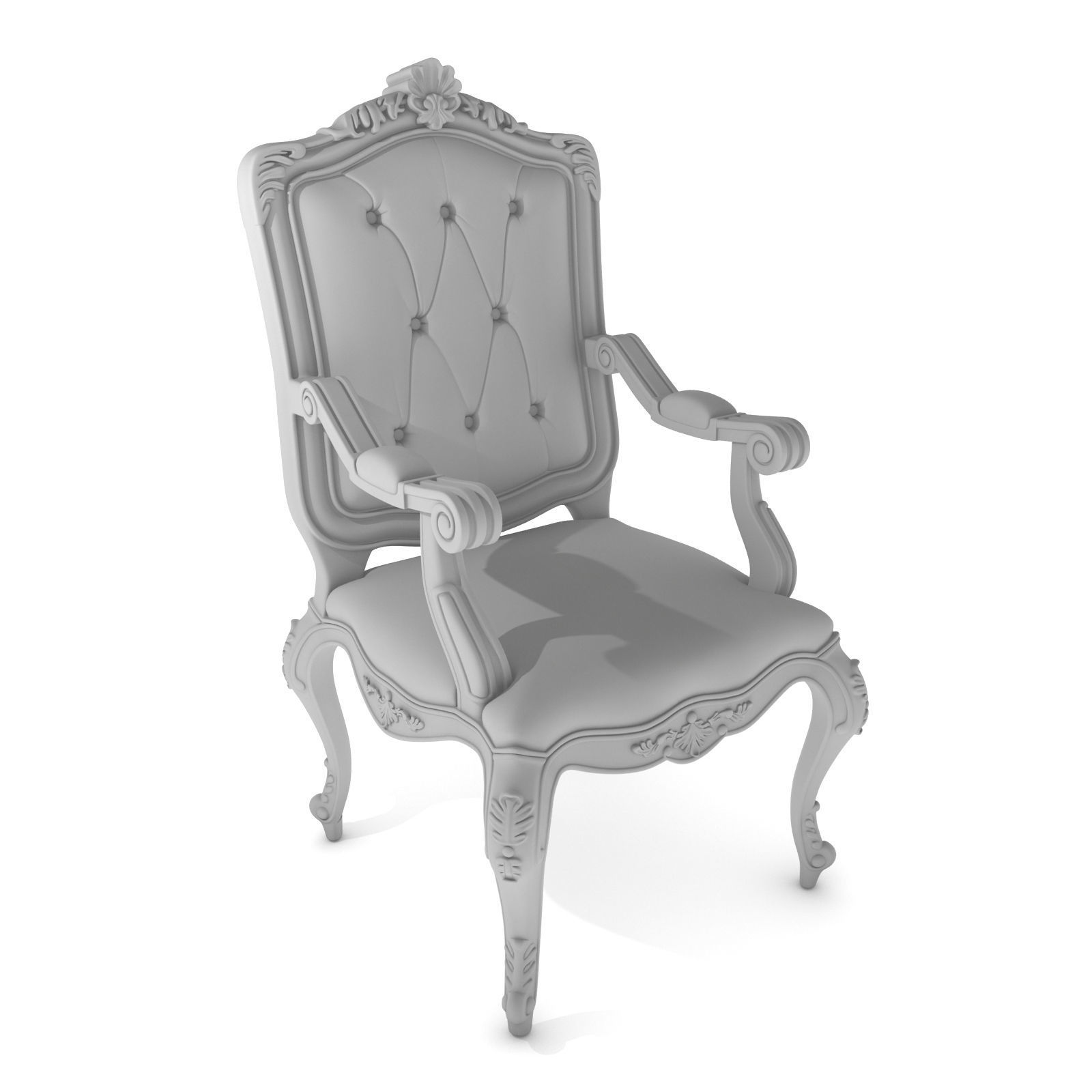 Best Luxury Arm Chair Classic 3D model_11