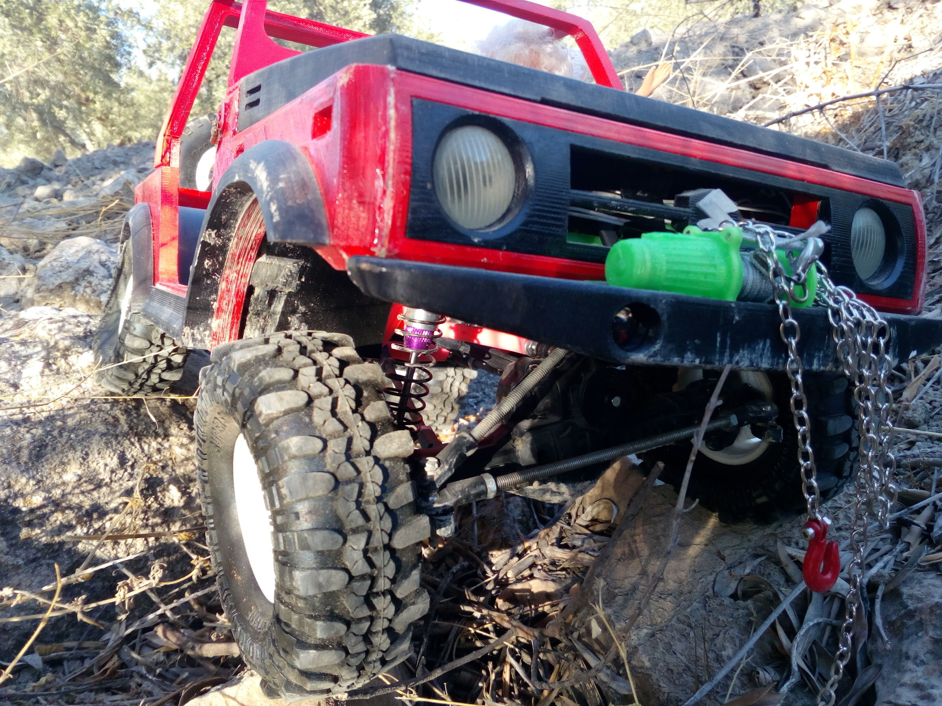 rc winch warn 1 10 for scale car 3D print model_1