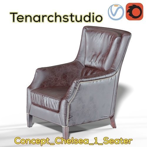 Home Concept Chelsea 1  Seater  render ready vray 3D model
