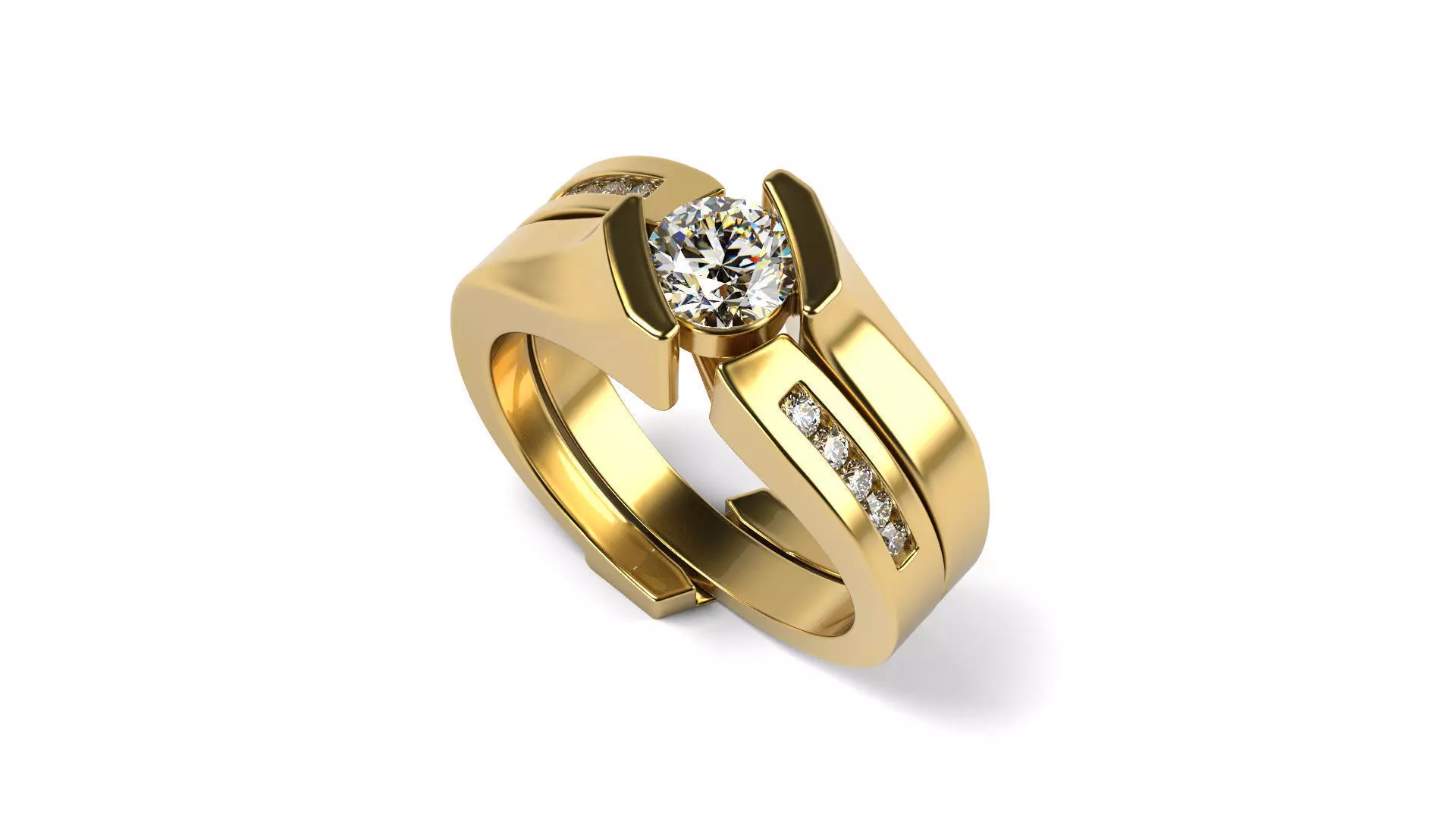 Two Part Engagement Ring 3D print model