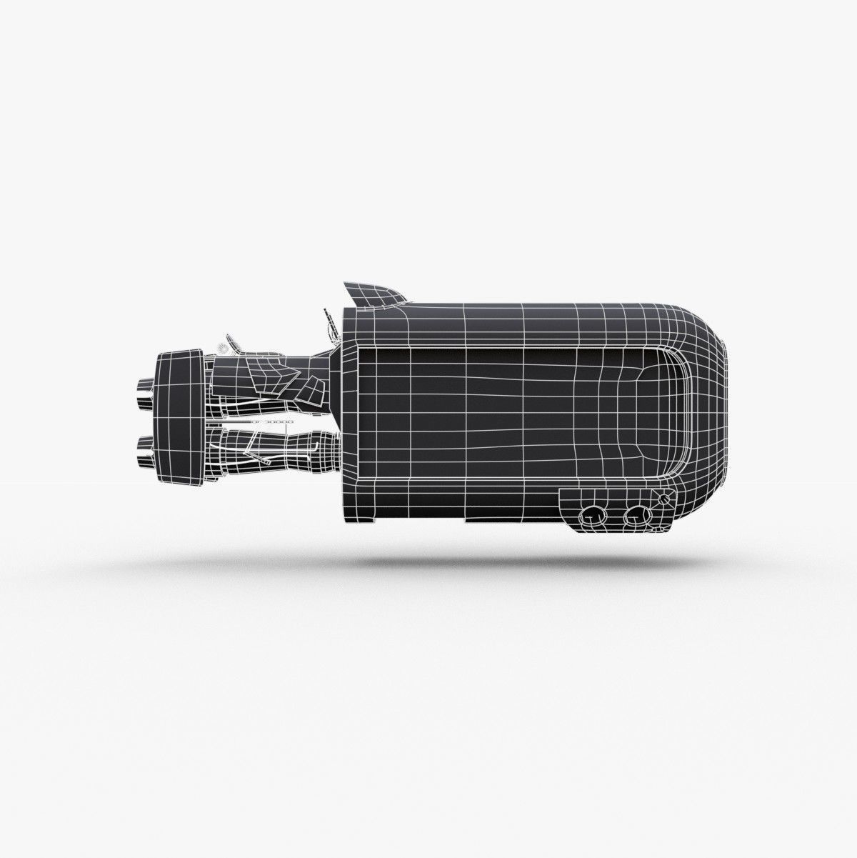 Rey Speeder Low-poly 3D model_15