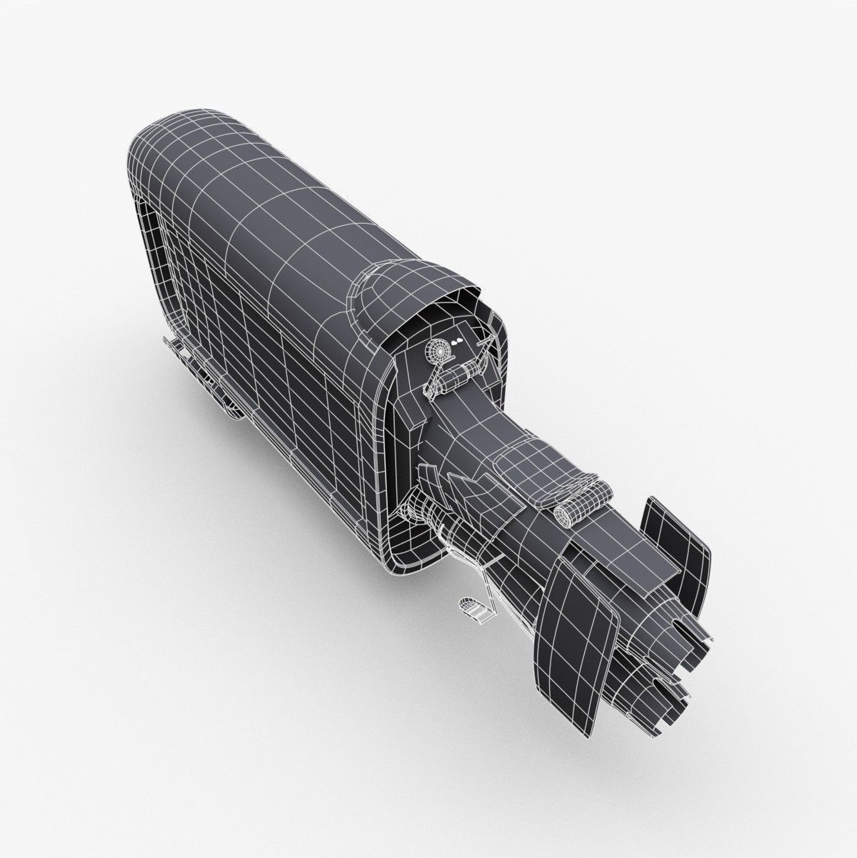 Rey Speeder Low-poly 3D model_19