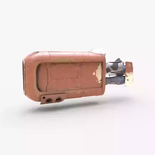 Rey Speeder Low-poly 3D model