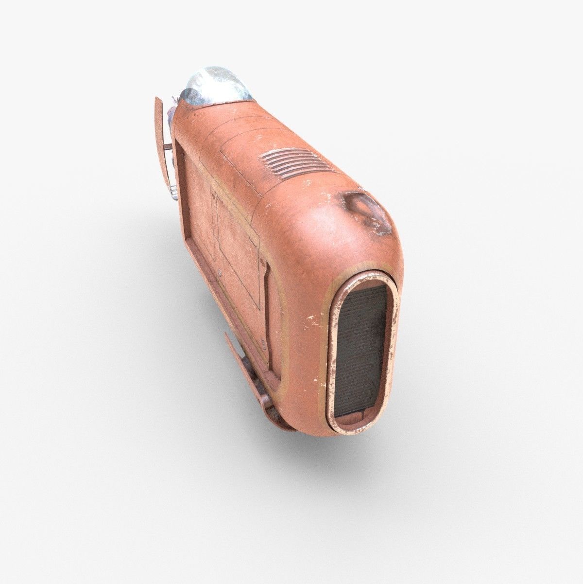 Rey Speeder Low-poly 3D model_3