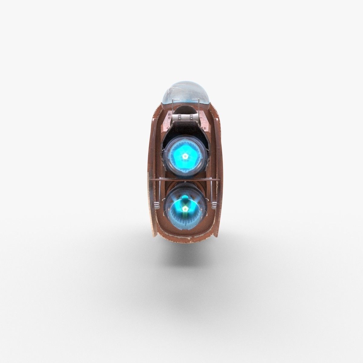 Rey Speeder Low-poly 3D model_7