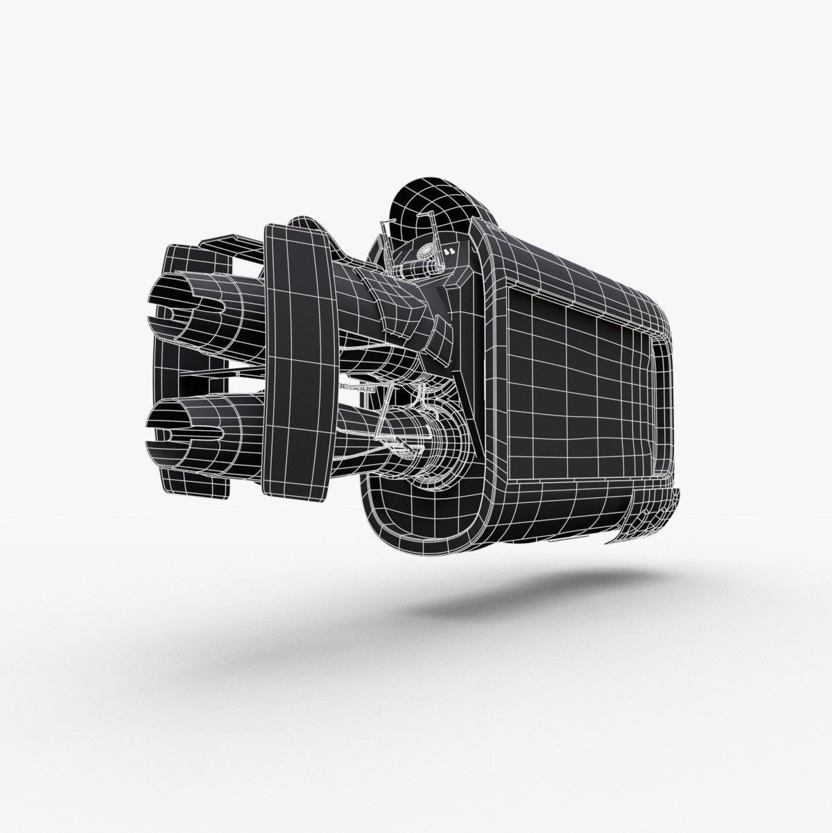 Rey Speeder Low-poly 3D model_16