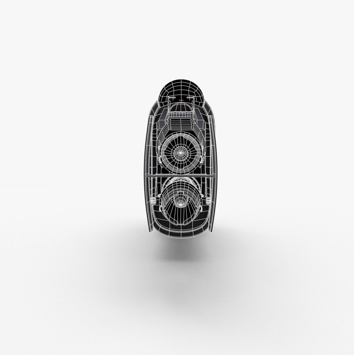 Rey Speeder Low-poly 3D model_17