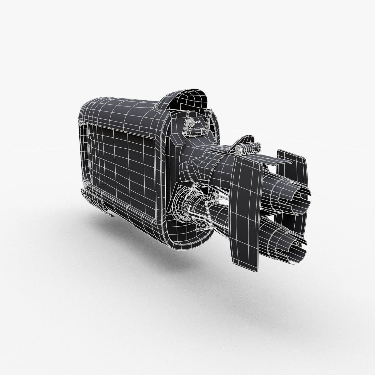 Rey Speeder Low-poly 3D model_18