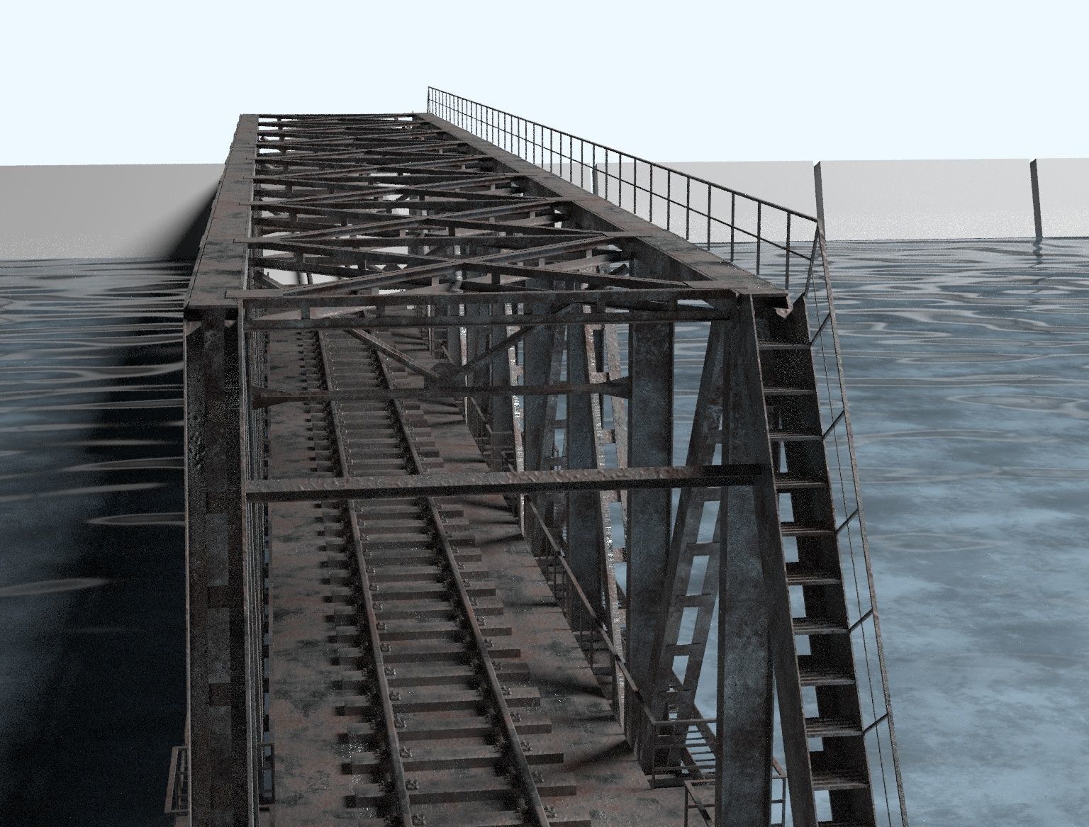 Railway bridge 3D model_17