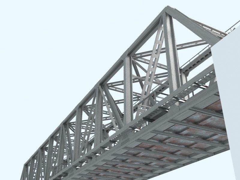 Railway bridge 3D model_8