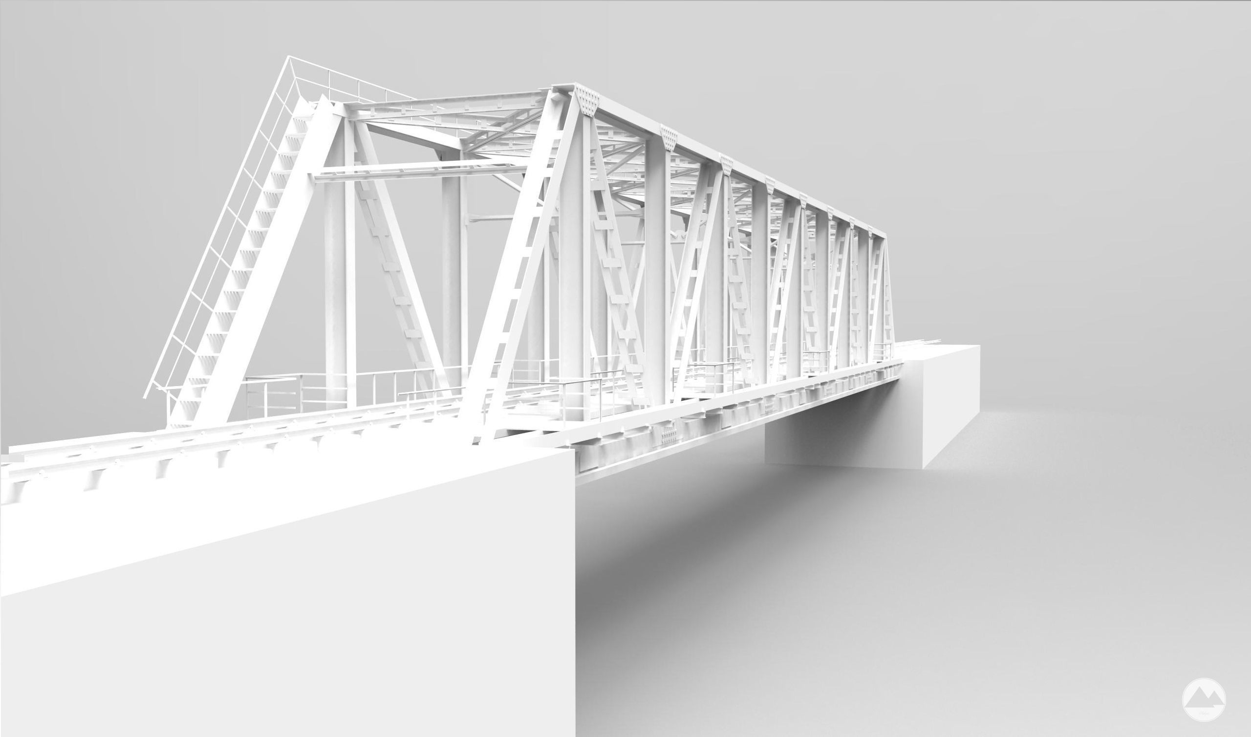 Railway bridge 3D model_9