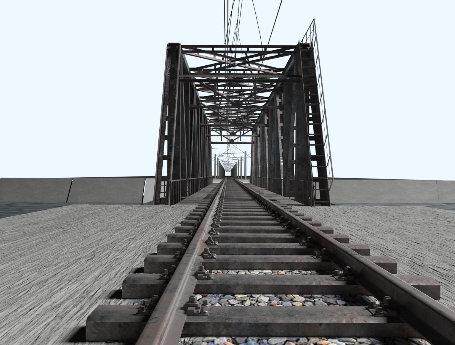 Railway bridge 3D model_6