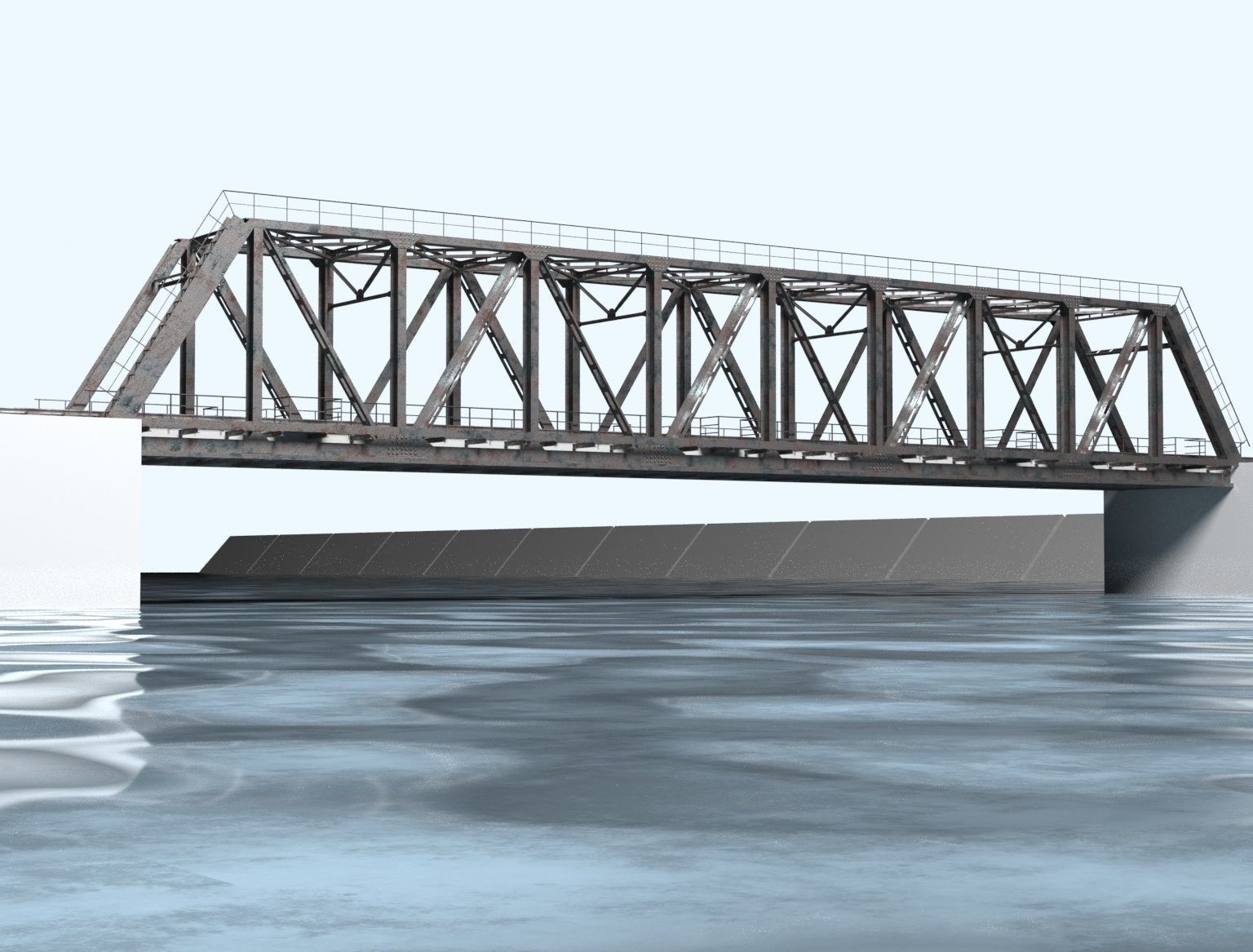 Railway bridge 3D model_14