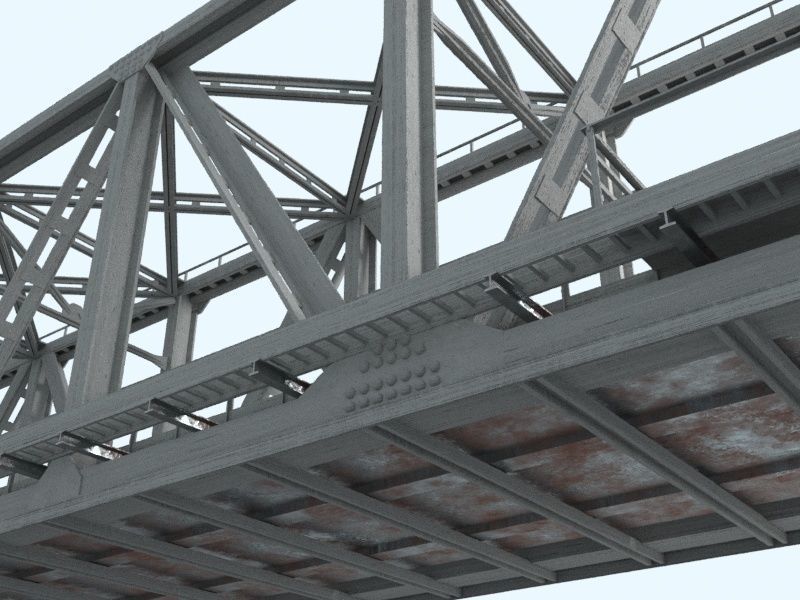 Railway bridge 3D model_5