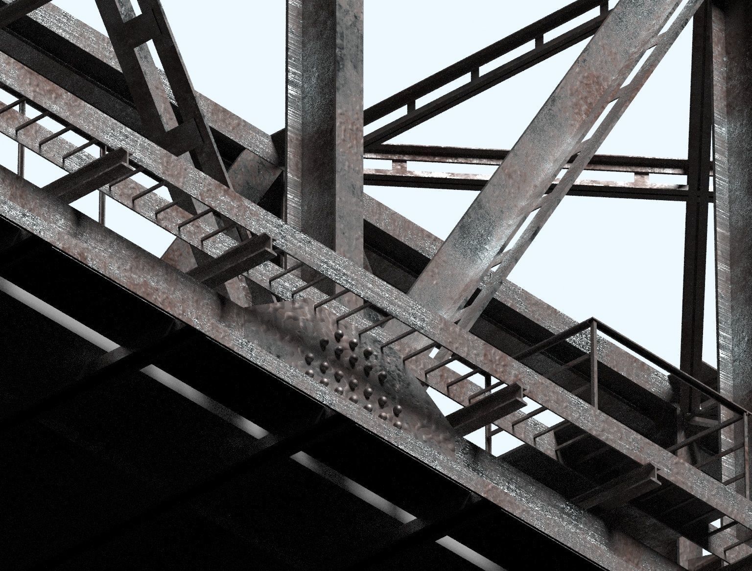 Railway bridge 3D model_15