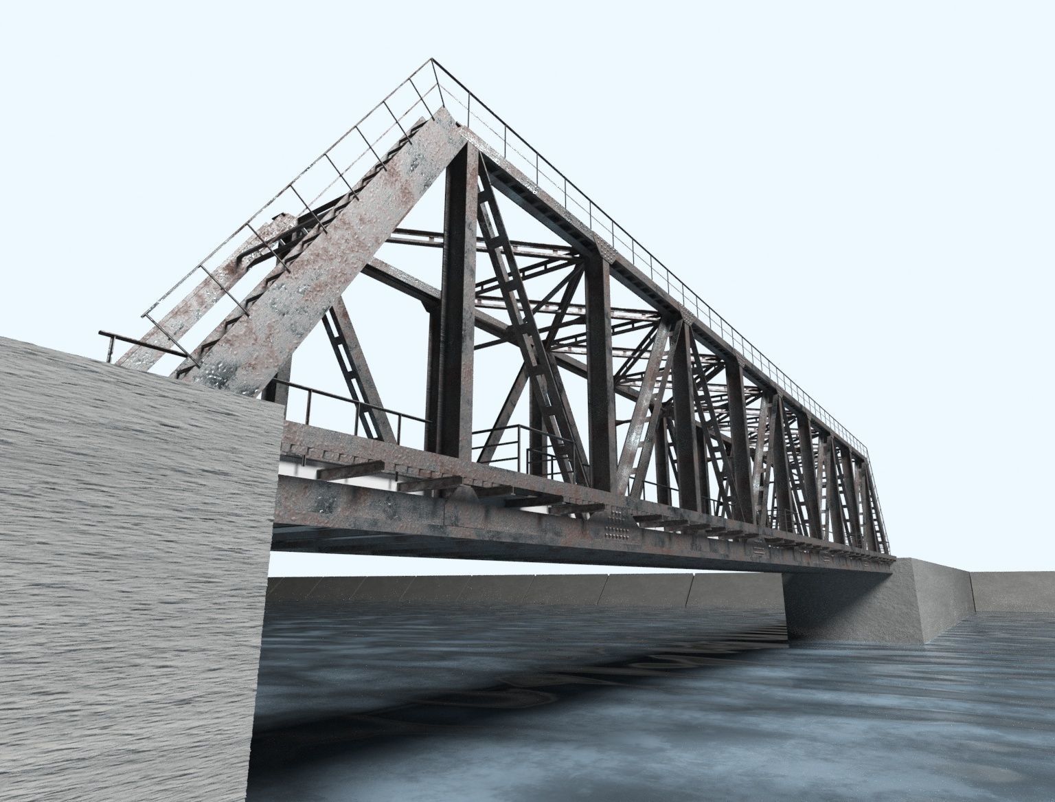 Railway bridge 3D model_16