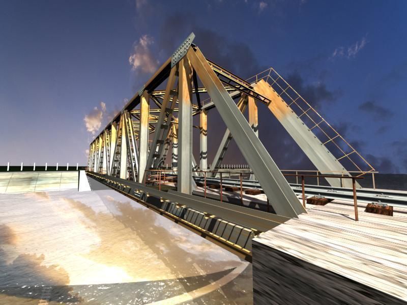 Railway bridge 3D model_13
