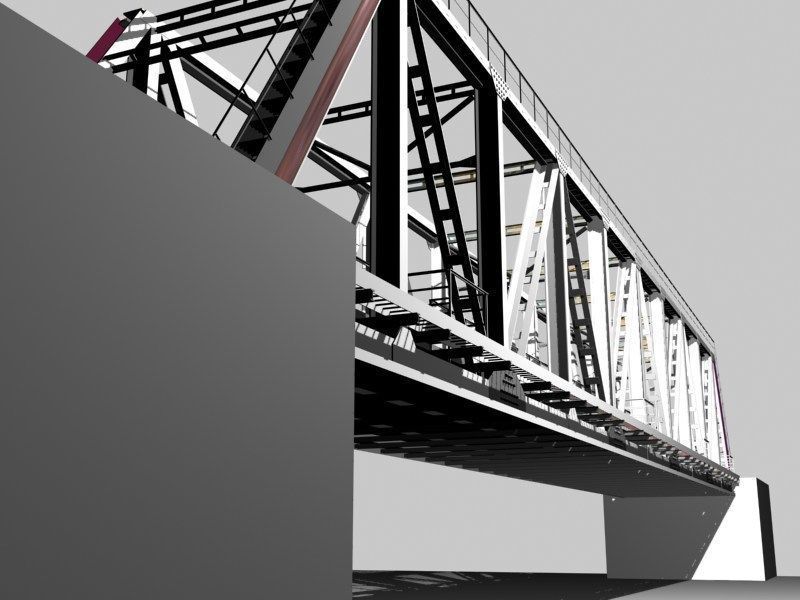 Railway bridge 3D model_12
