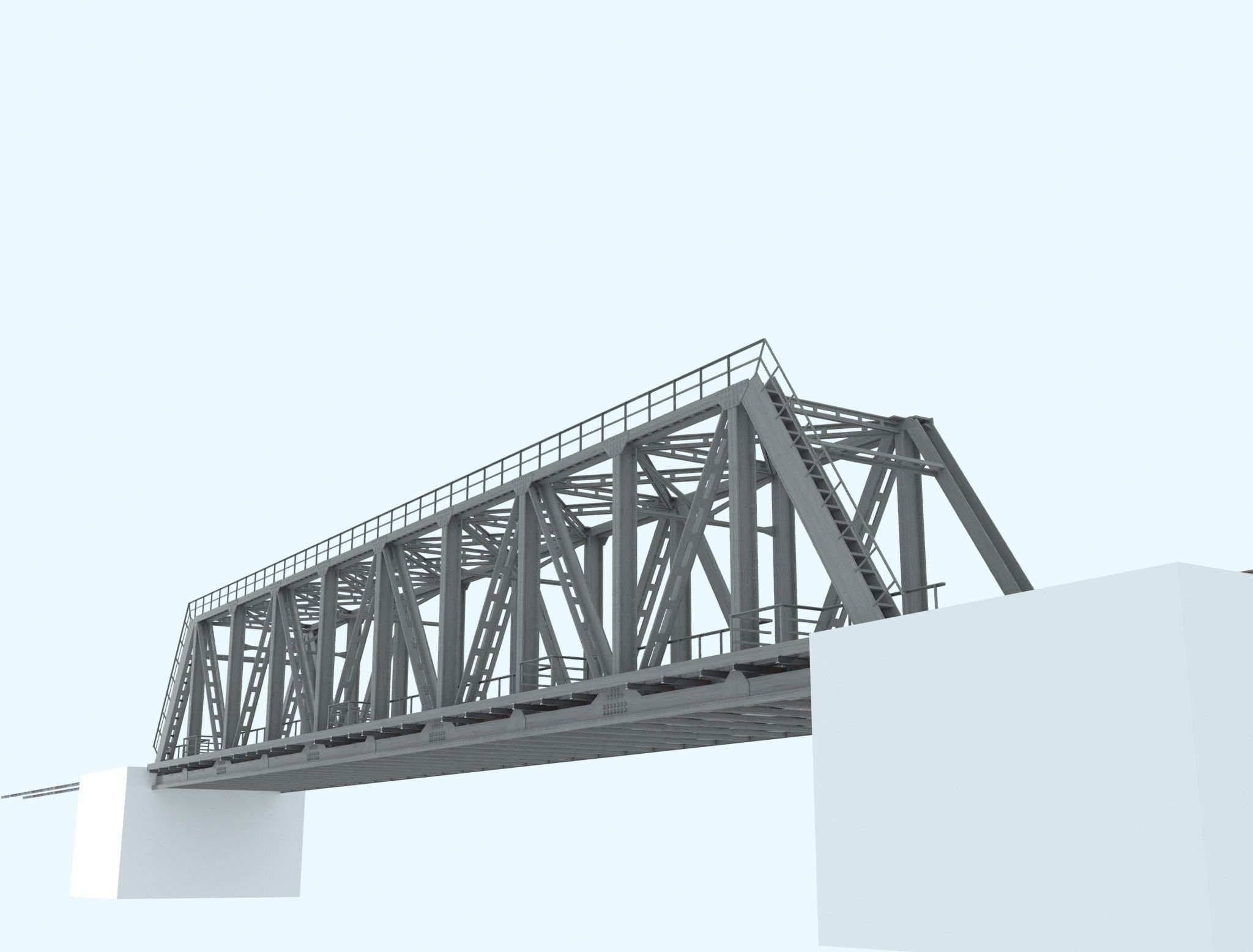 Railway bridge 3D model_4