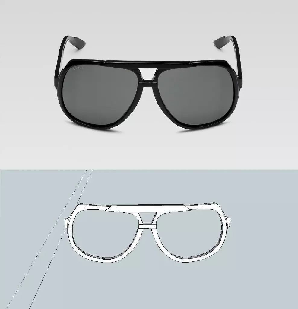 Gucci inspired sunglasses Free 3D print model
