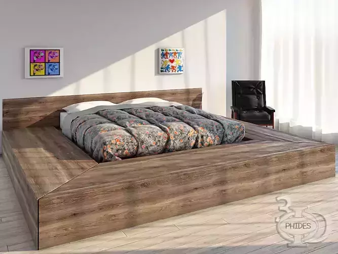 Bed 1 wooden platform