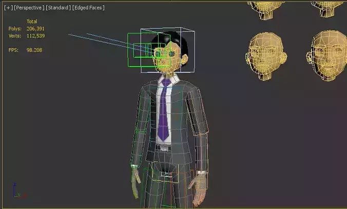 SIMPLE CARTOON CHARACTER 3D model