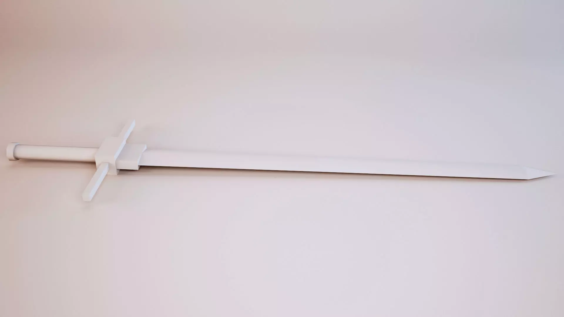 Simple low-poly sword Free low-poly 3D model_0