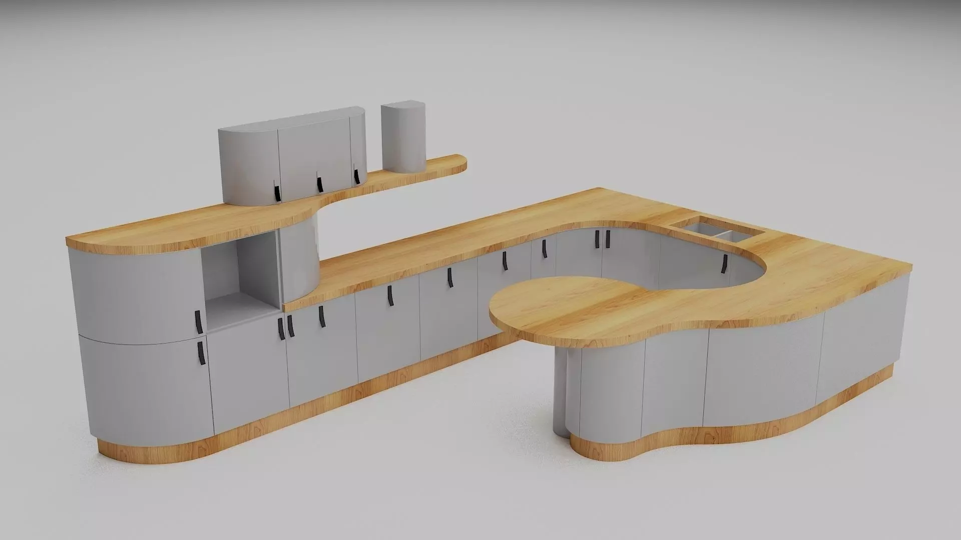 modern kitchen furniture  3D model_0