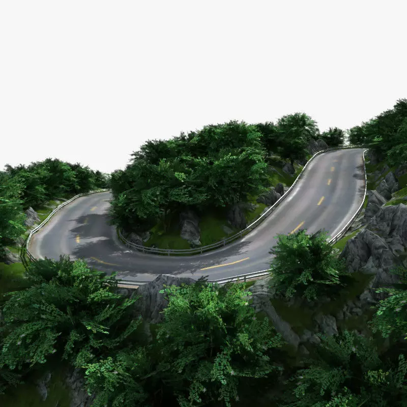 Mountain Road 01 3D model_0