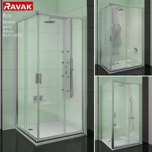 Corner shower cabins Ravak Blix