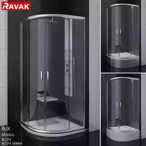 Semicircular shower enclosures Ravak Blix