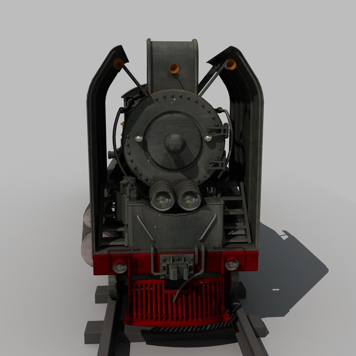 Old Steam Train 3D model_5
