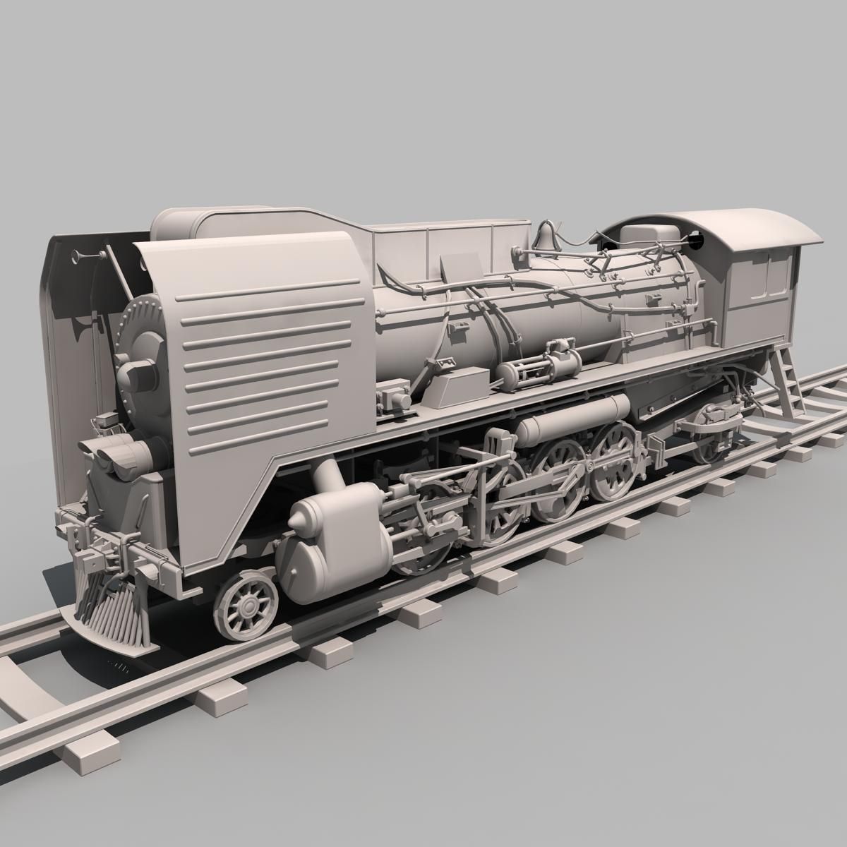 Old Steam Train 3D model_10