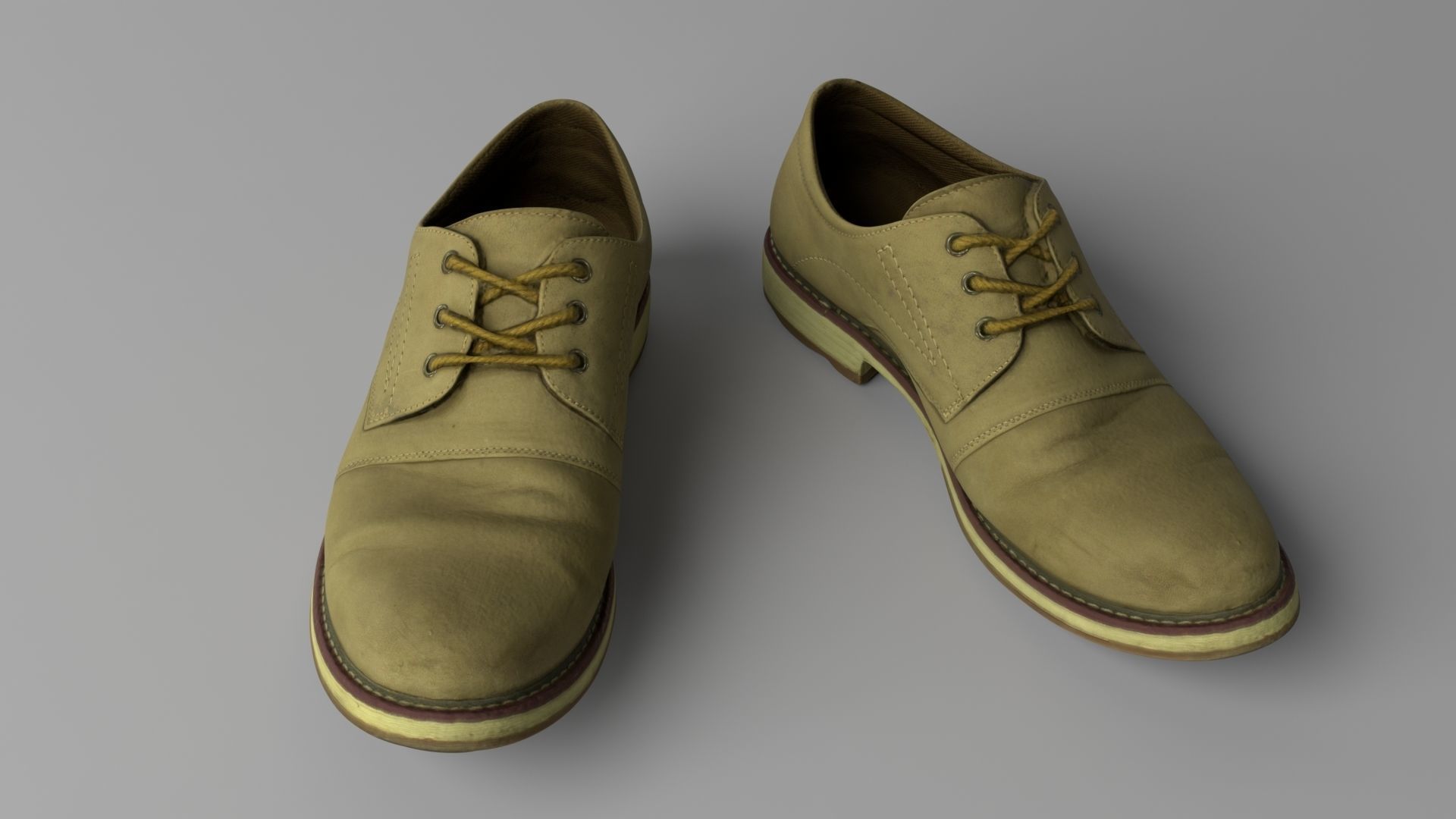 Elegant leather shoes Low-poly 3D model_5