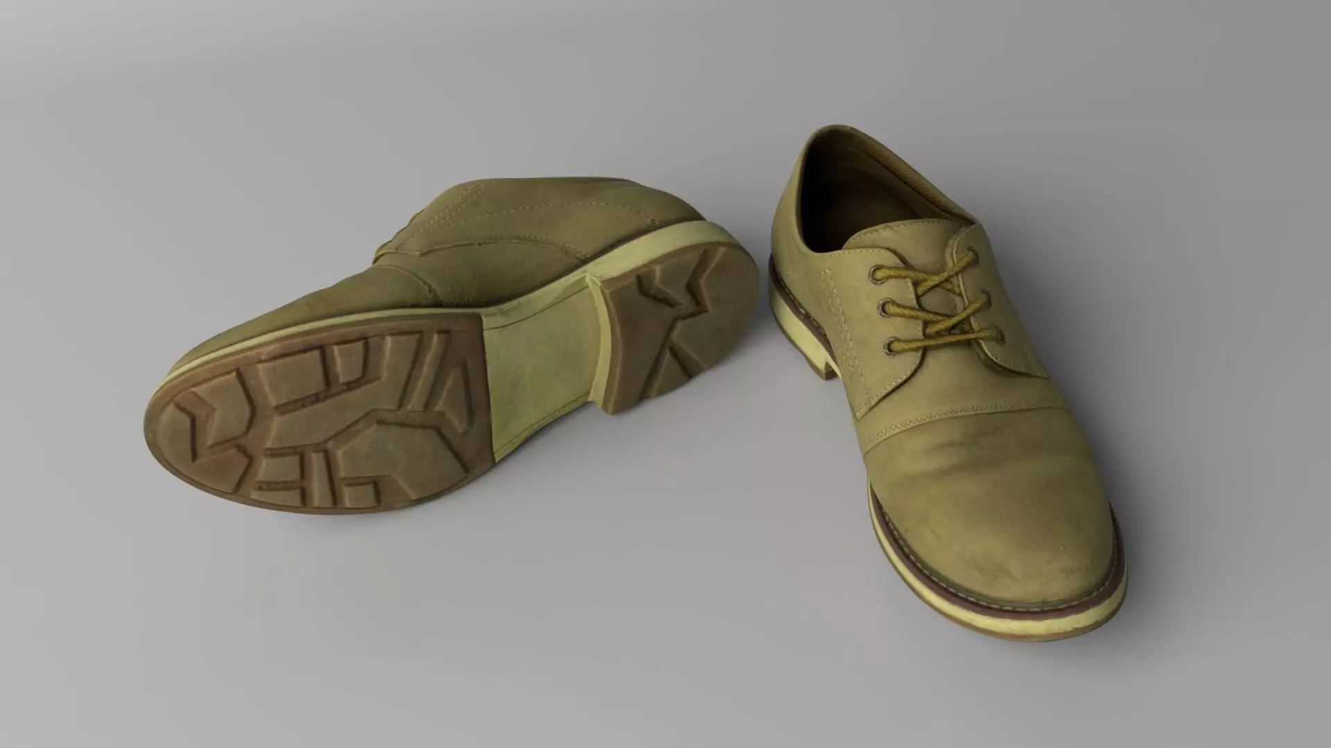 Elegant leather shoes Low-poly 3D model_0