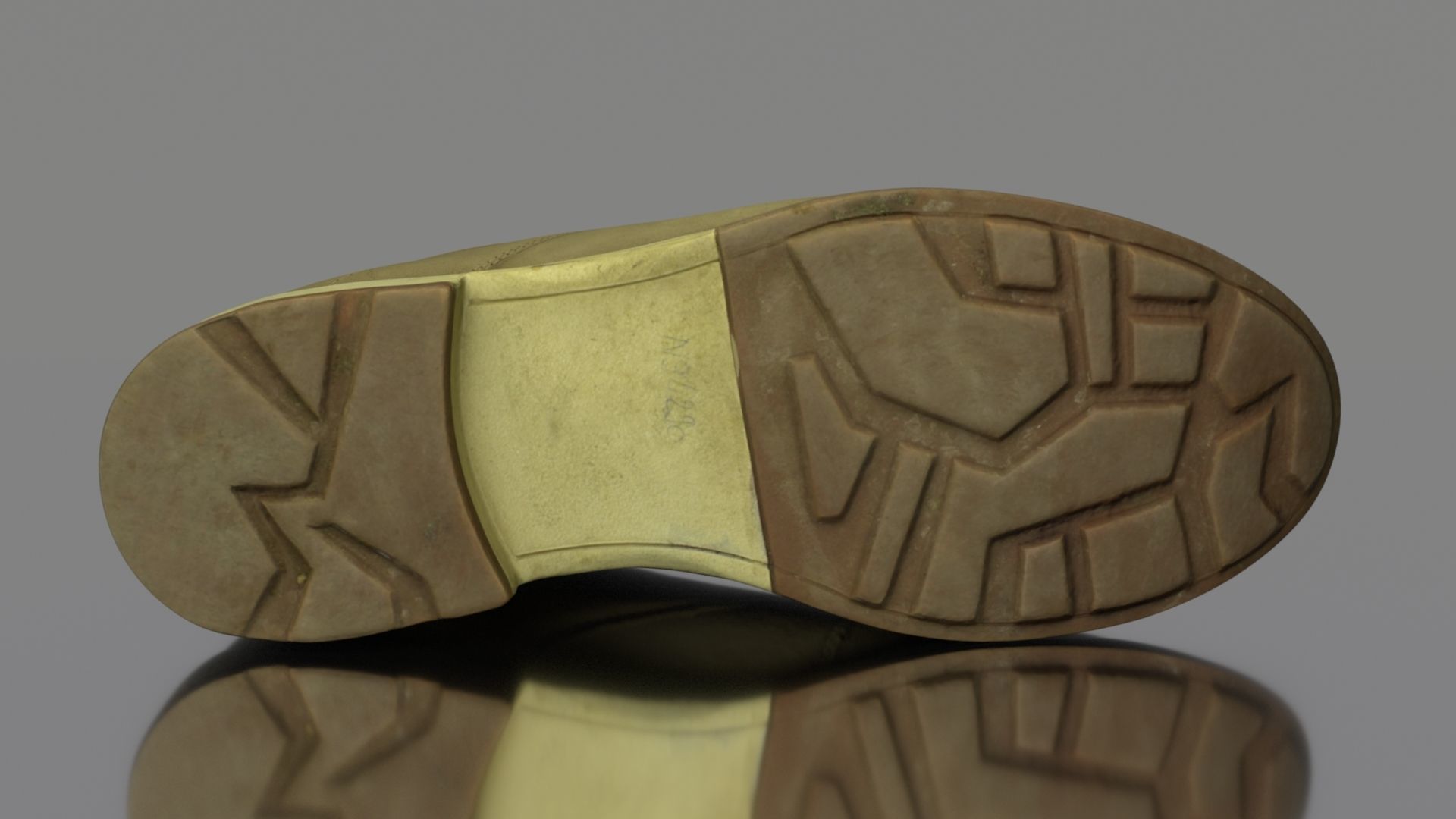 Elegant leather shoes Low-poly 3D model_8