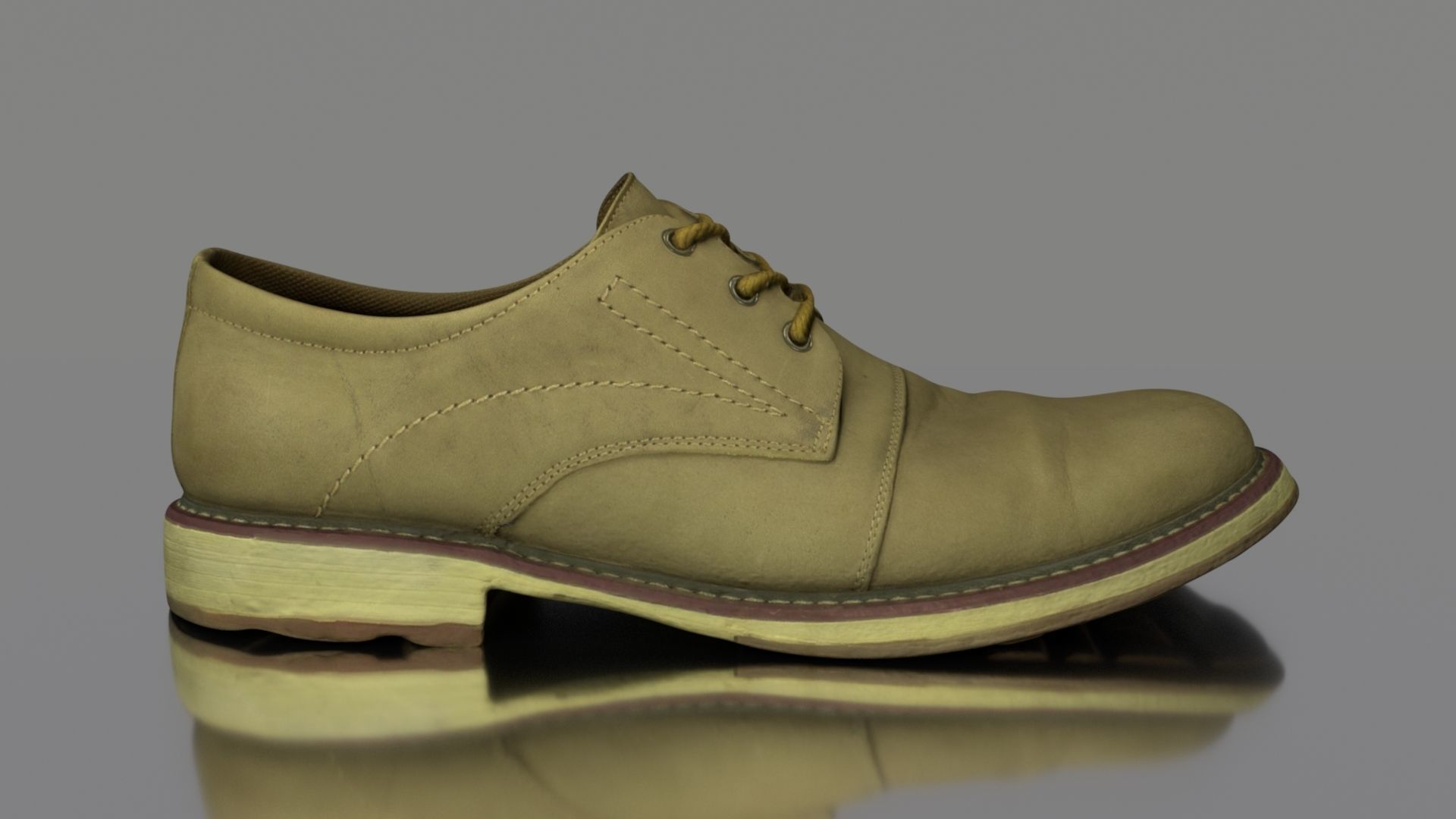 Elegant leather shoes Low-poly 3D model_6