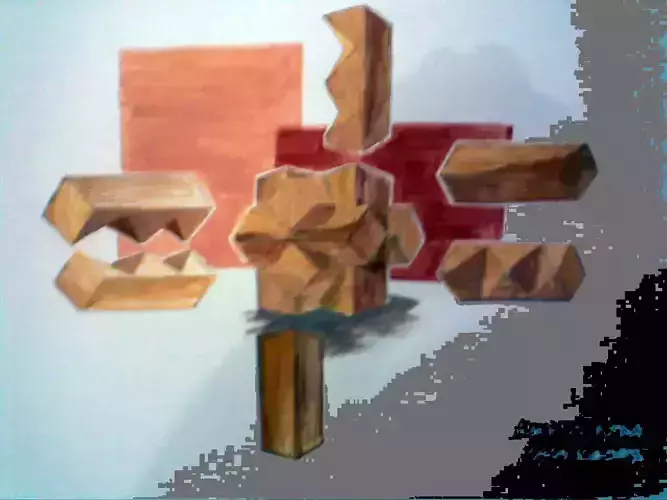 Six-piece Puzzle 001 Free 3D model