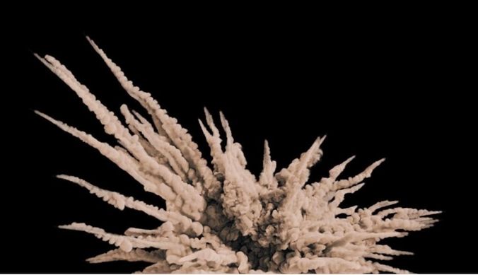 Houdini - Dirt bomb explosion asset scene file Low-poly 3D model