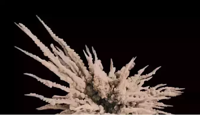 Houdini - Dirt bomb explosion asset scene file Low-poly 3D model