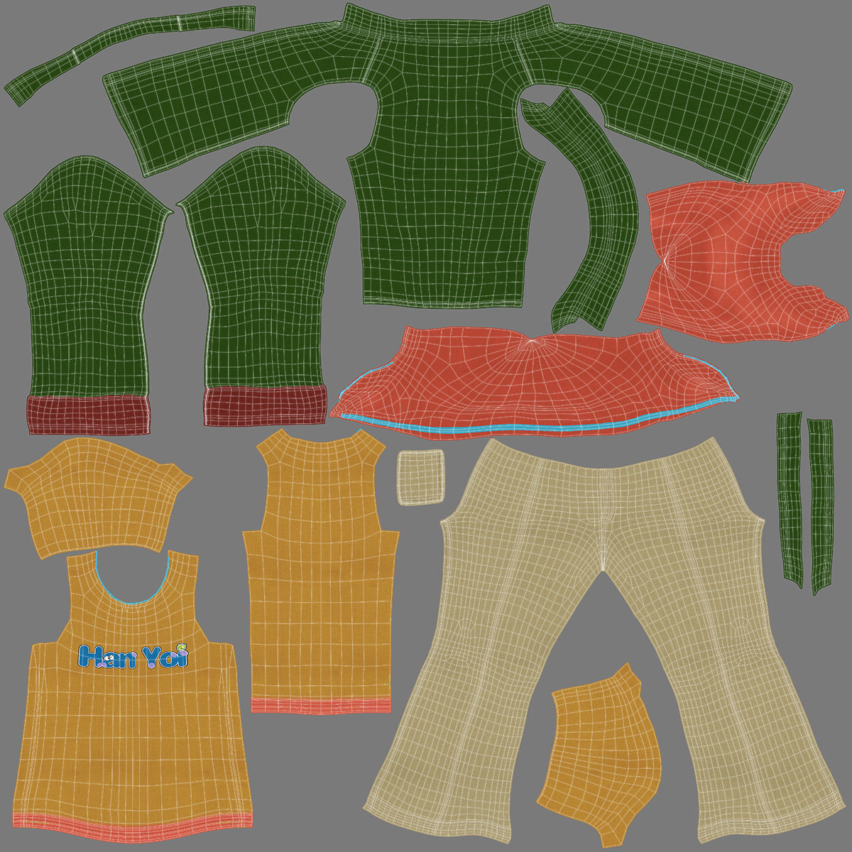 Cartoon Boy Rigged 3D model_33