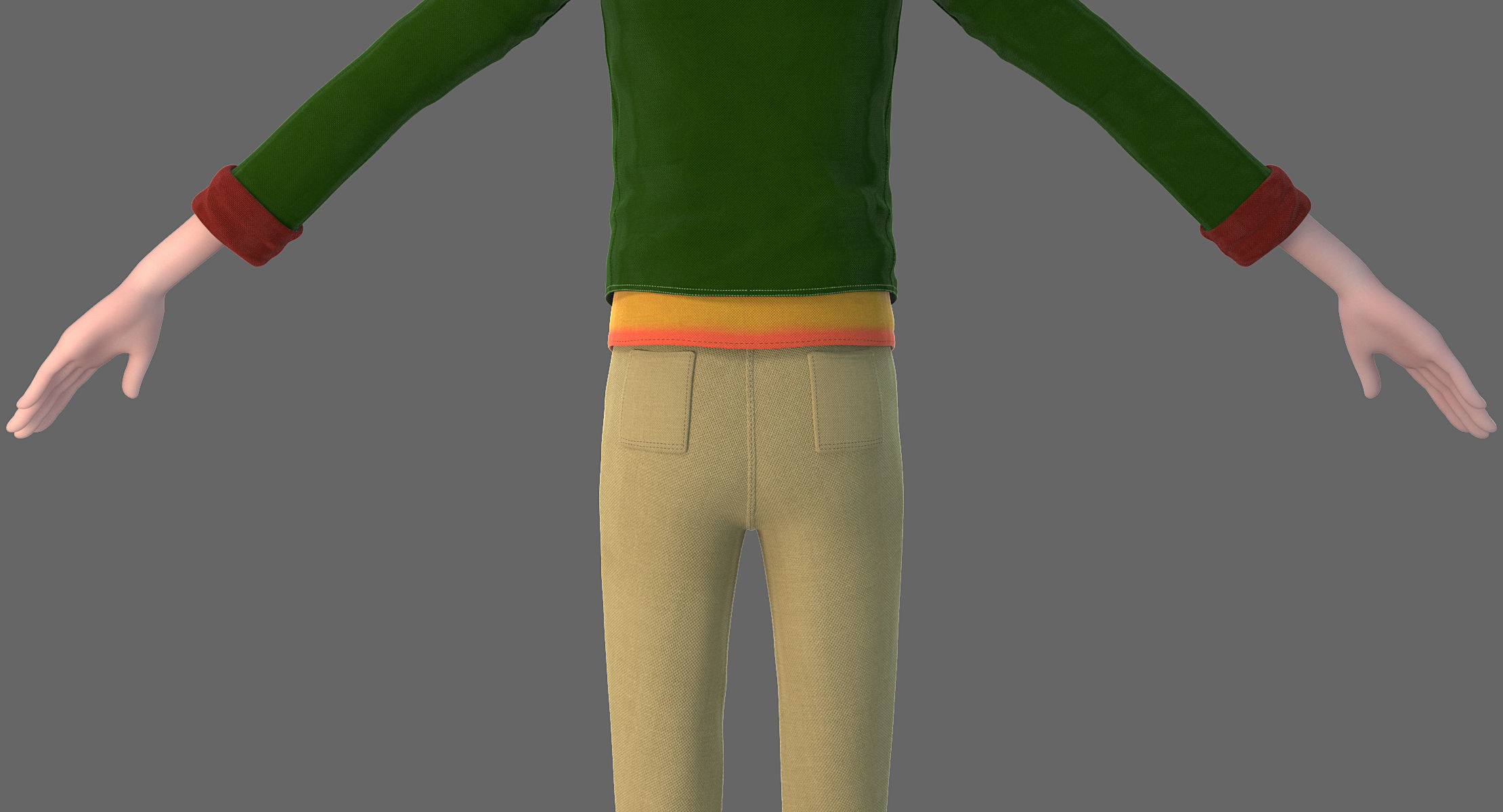 Cartoon Boy Rigged 3D model_12